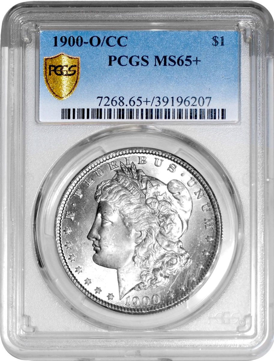 1900 O/CC Morgan Silver Dollar PCGS MS65 +