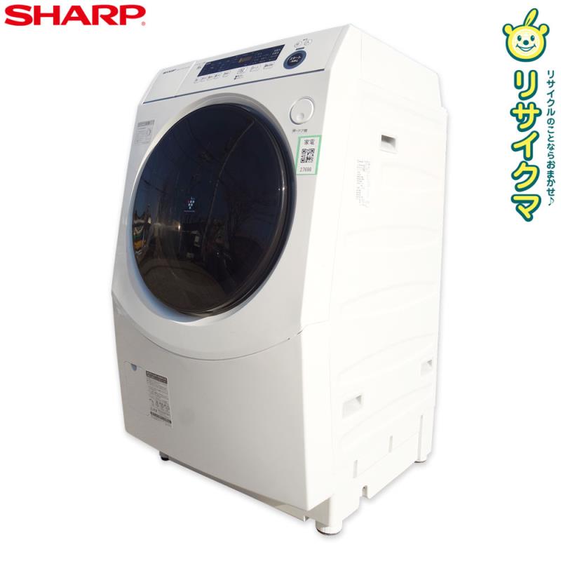 楽天市場】シャープ ドラム式洗濯乾燥機 ES-H10G-WLの通販