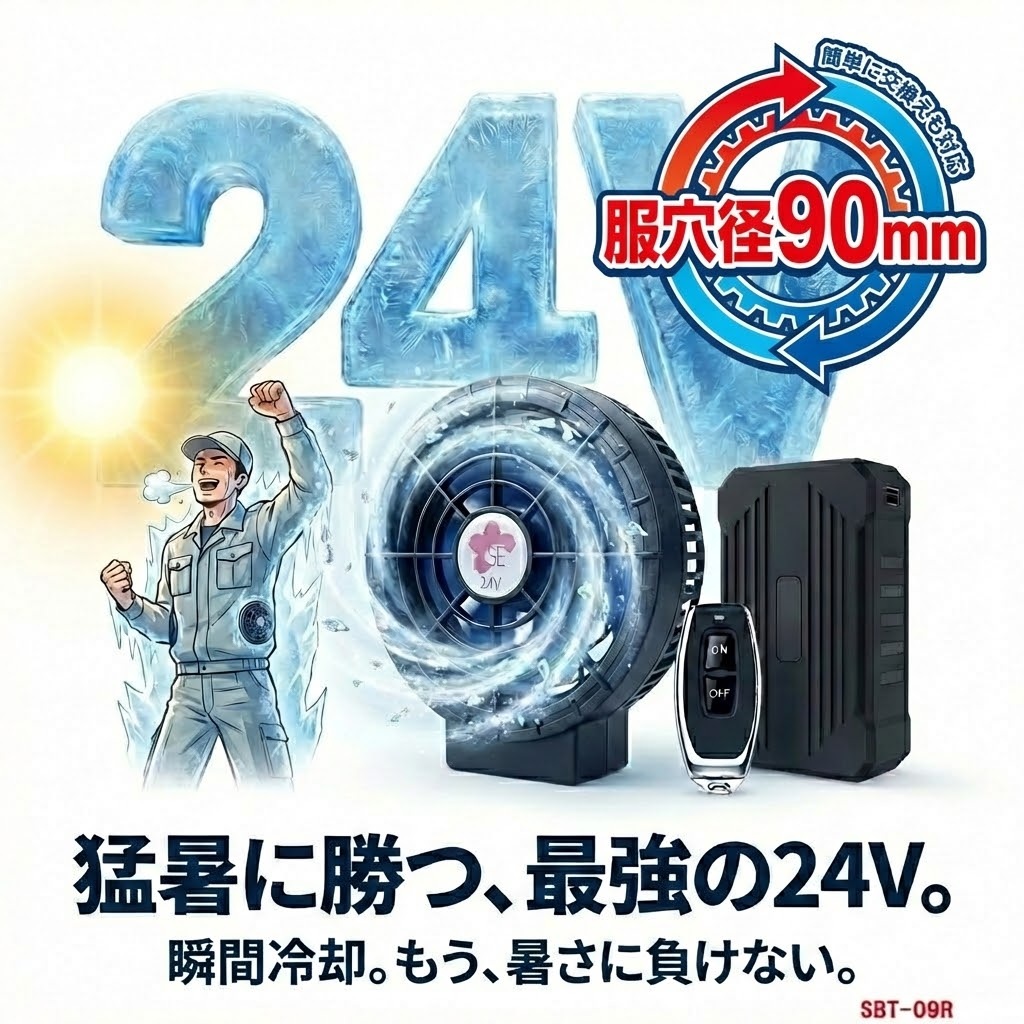 楽天市場】【当日出荷】空調作業服 SBT-09R リモコン付 26000mAh TYPE