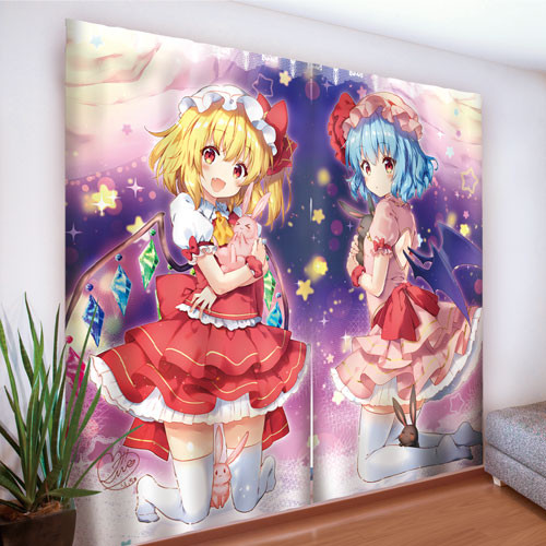 東方Project]りいちゅ先生 描き下ろし カーテン(レミリア＆フラン