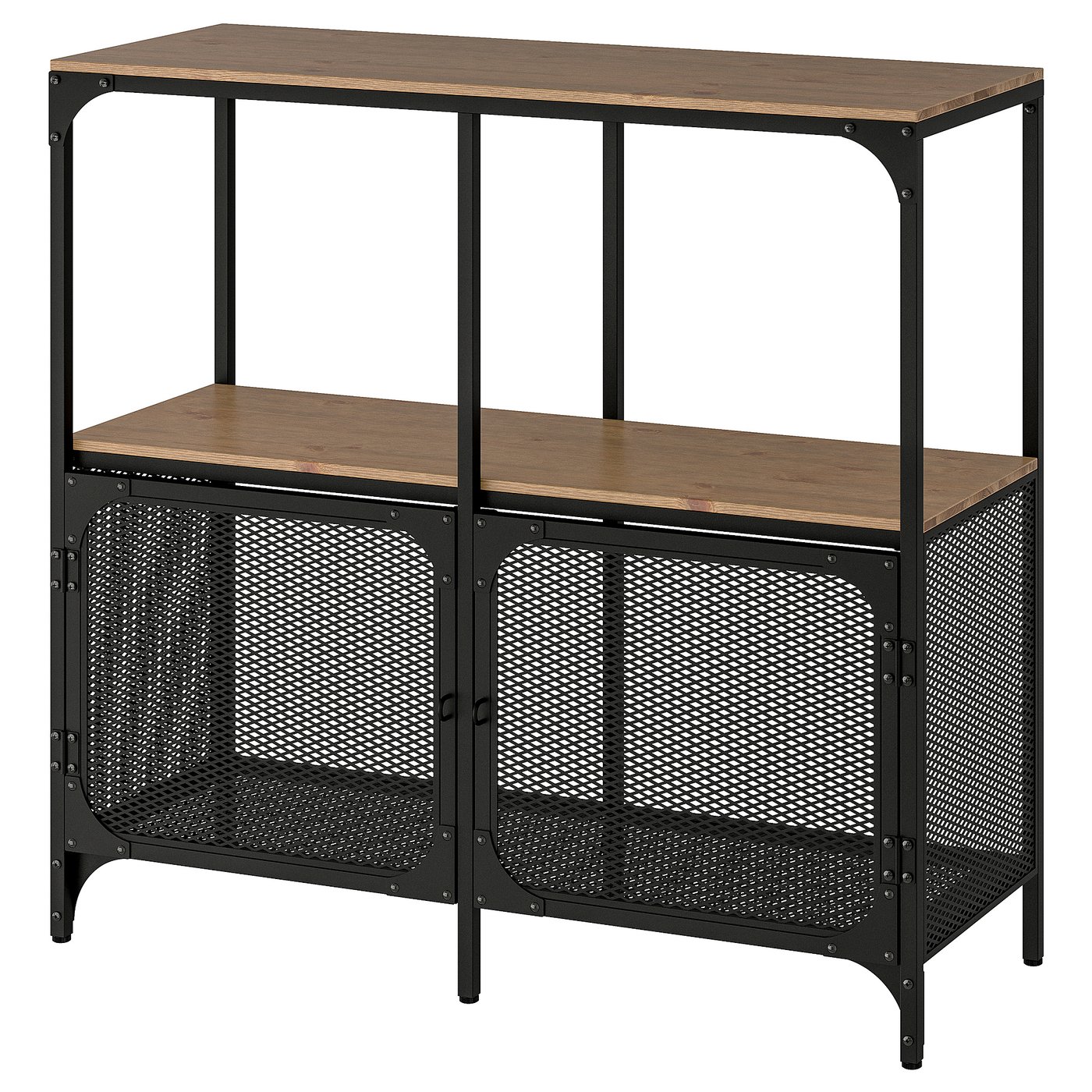 FJÄLLBO フィエルボ シェルフユニット, ブラック, 100x95 cm - IKEA