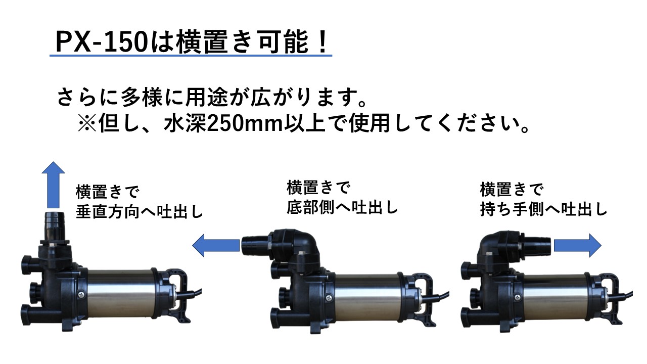 PX形（非自動）・PXA（自動）樹脂製／SUS304製／固形物混入水用 | 製品