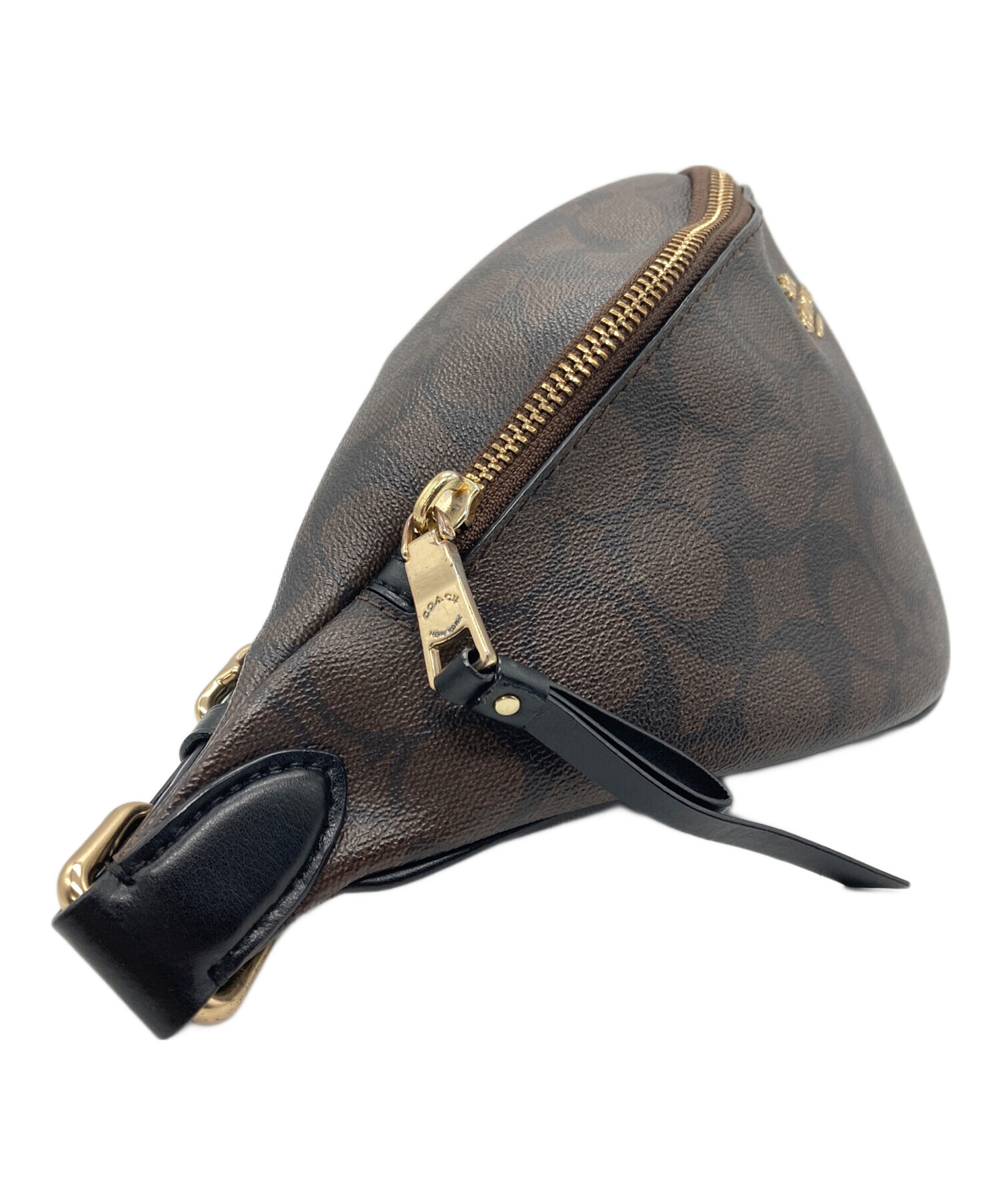 中古・古着通販】COACH (コーチ) シグネチャーレザーウエストバッグ