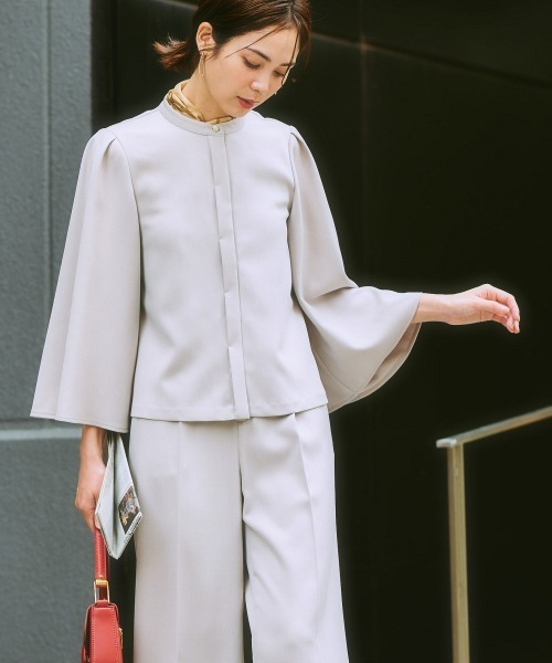 7days Life Styling セットアップ ドビー素材フレアジャケットパンツ