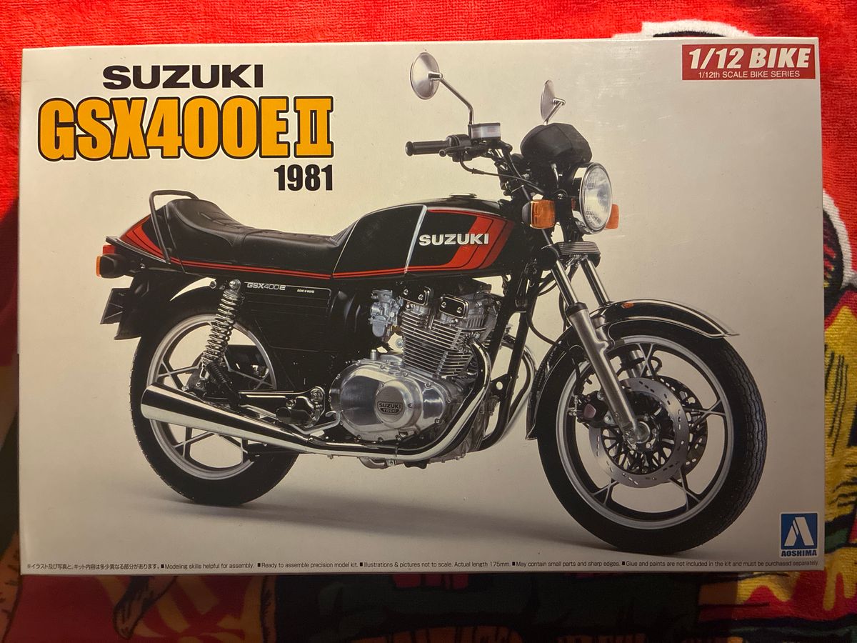 アオシマ 1/12 スズキ GSX400E II ザリ 改 族車仕様 プラモデル 完成品