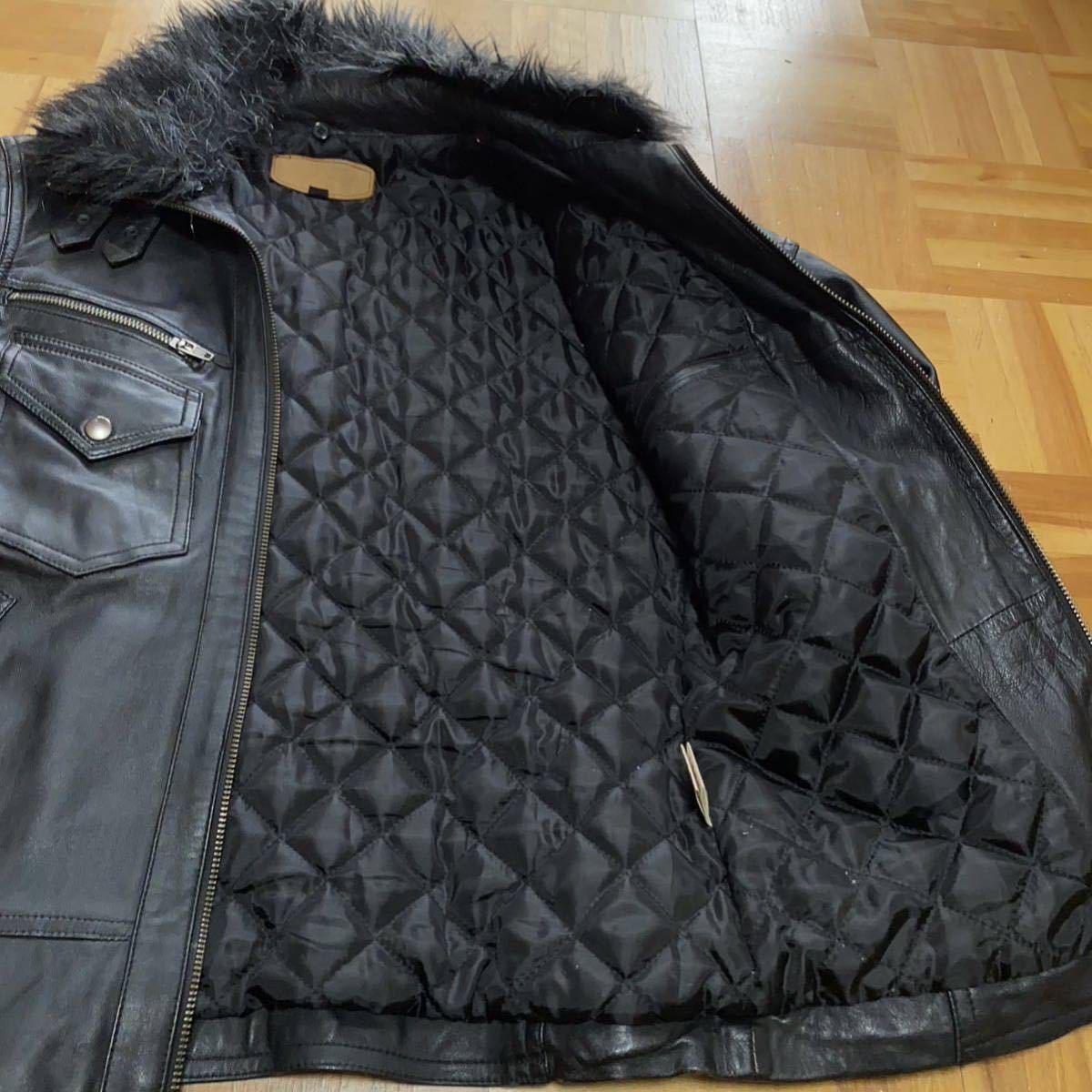 JACKROSE/00's archive Y2K 羊革 riders jacketリアルレザー ファー