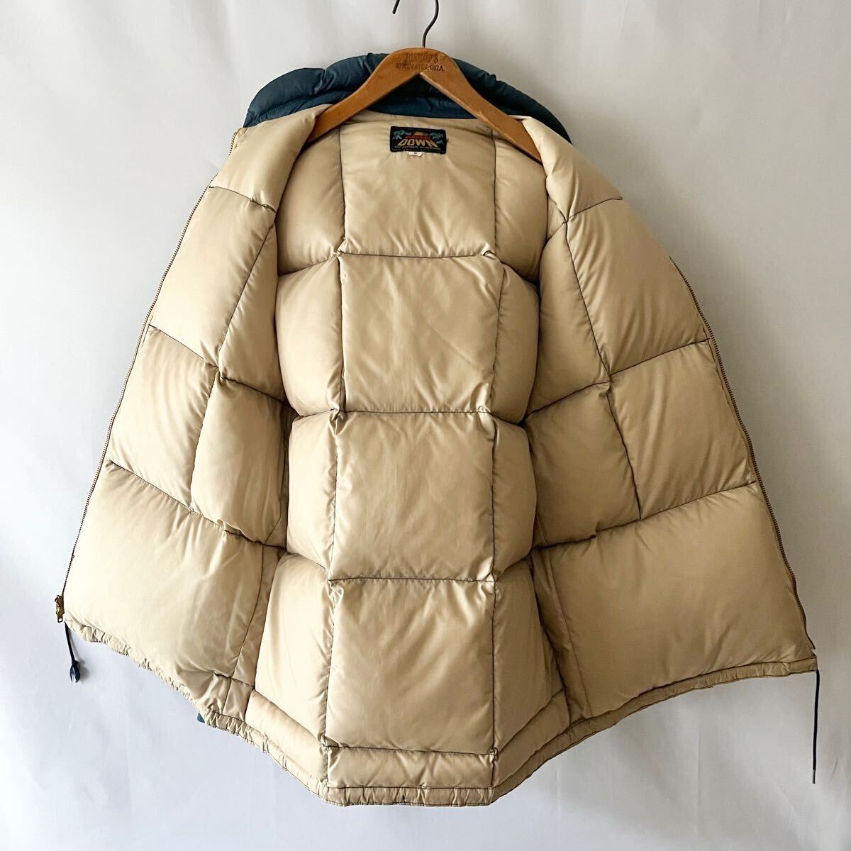 60s Bauer Down 日の出タグ ダウンジャケット S ブルー ビンテージ 60