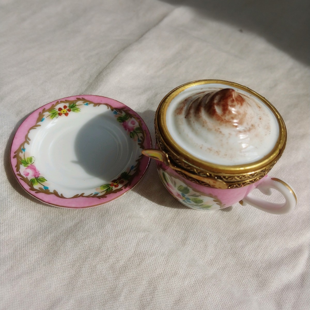 リモージュボックス カプチーノ カップ&ソーサー リモージュフランス