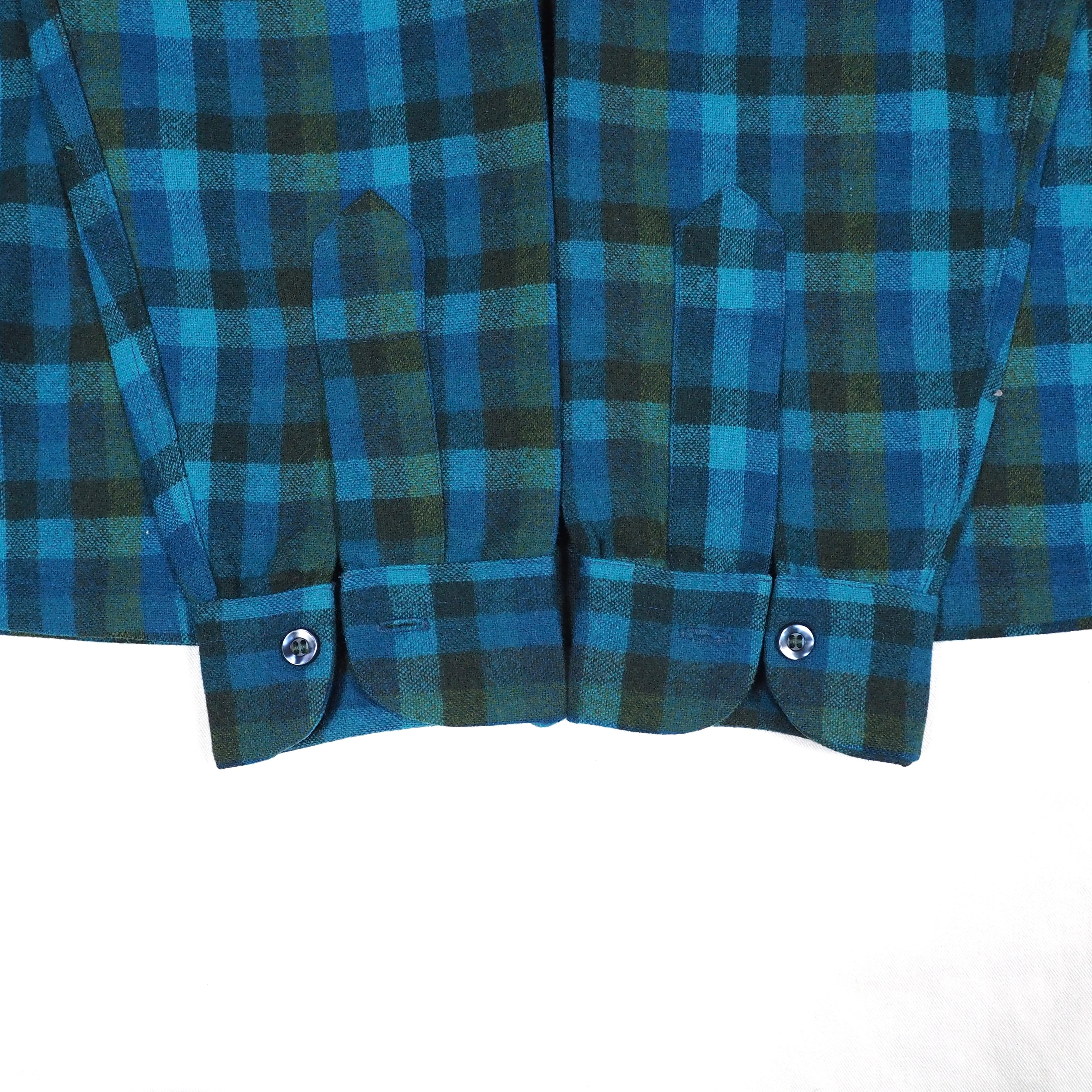NOS】60's PENDLETON Board shirt M Blue ペンドルトン ボードシャツ
