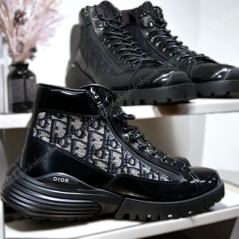 すぐ届く！DIOR COMBAT ショートブーツ ディオール オブリーク (Dior