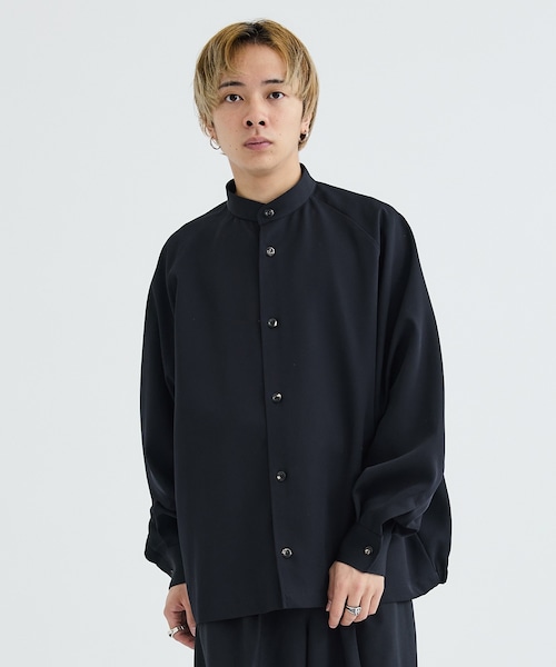 the reracs studious別注ギャバジンラグランシャツブルゾン 別注〉DRIVERS KNIT | THE RERACS