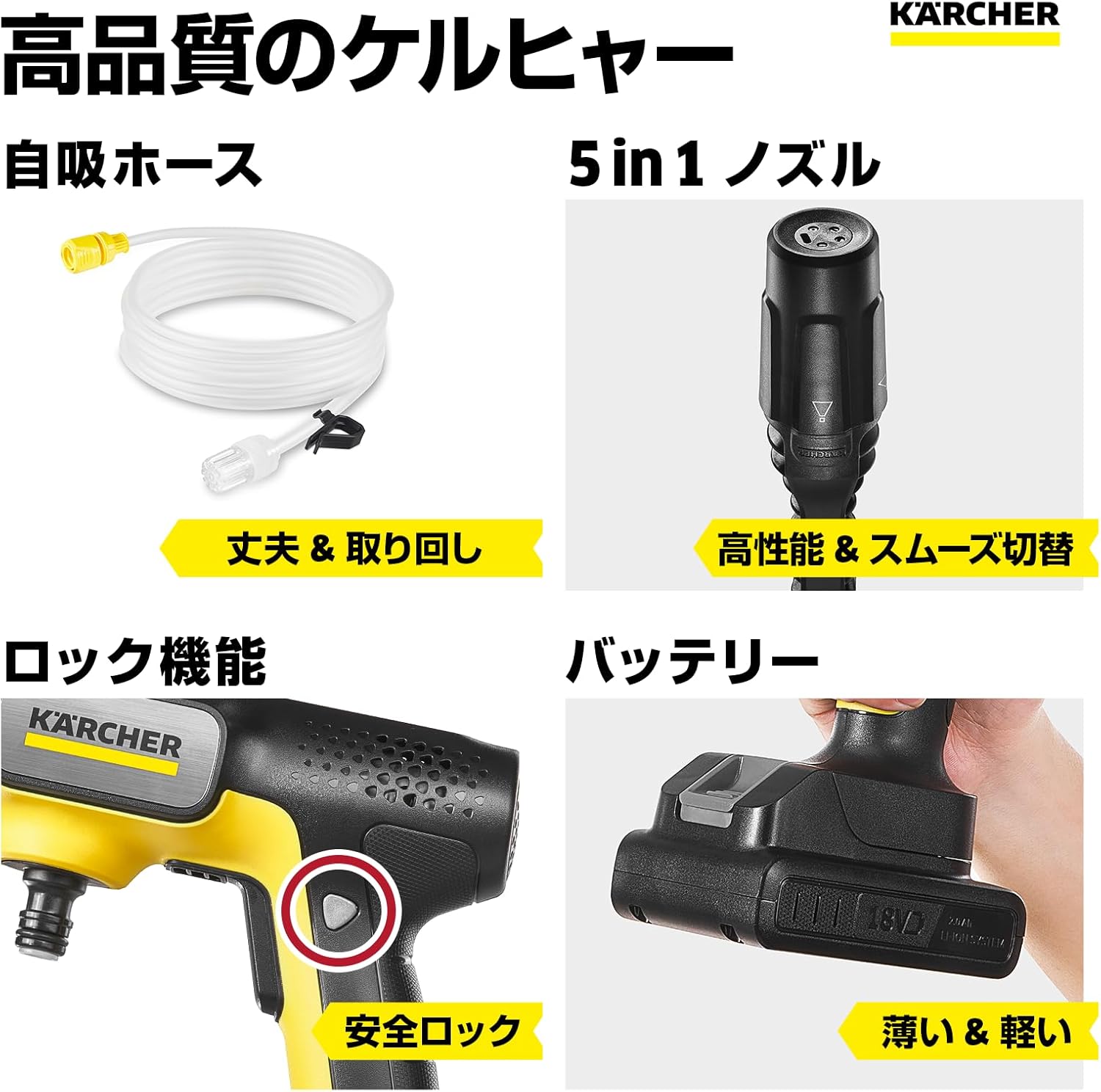 月額2,580円レンタルプラン：ケルヒャー モバイル高圧洗浄機 OC 5