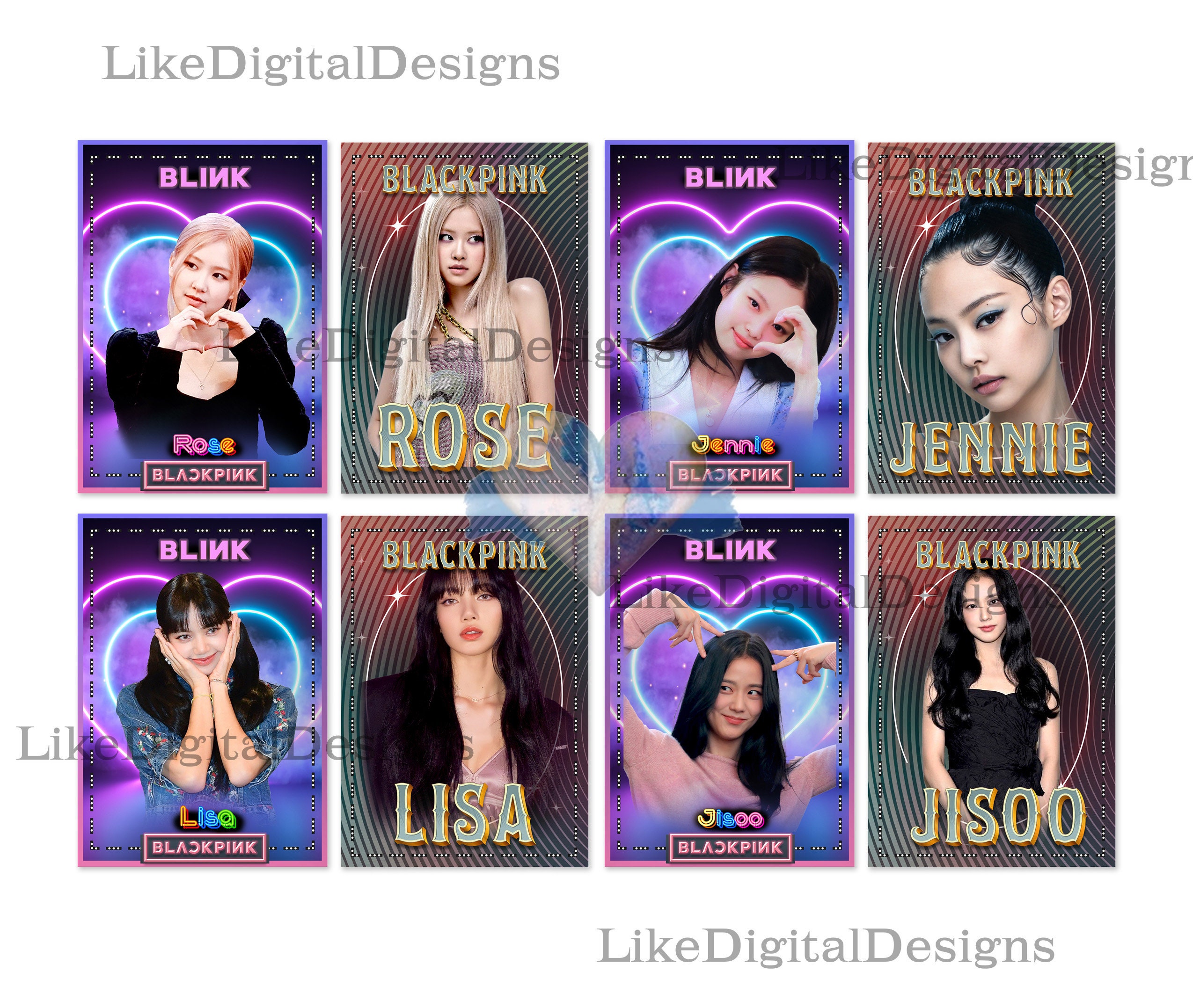 Blackpink, Trading Cards, Photocard Set, Digital Download, Print N