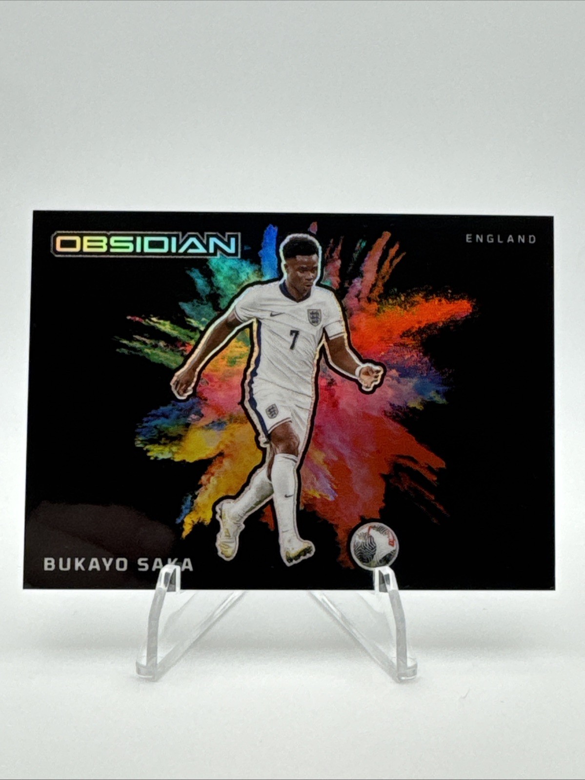 Bukayo Saka 2023 Obsidian #6 Black Color Blast /(SSP) Price Guide