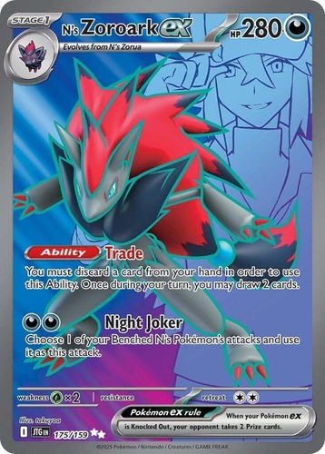 PSA 9 MINT N's Zoroark ex #127 Special Art Rare Pokemon Battle