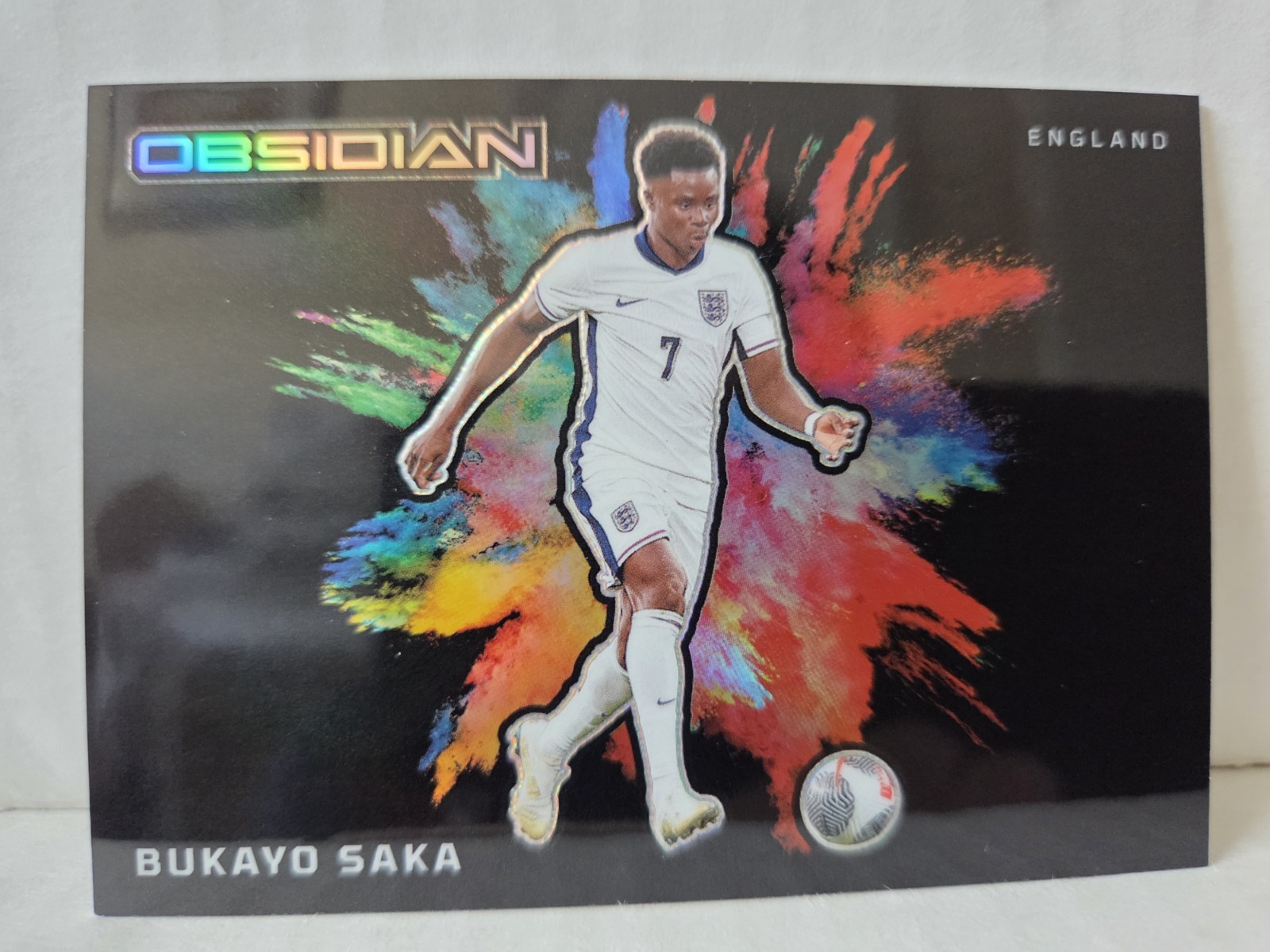 Bukayo Saka 2023 Obsidian #6 Black Color Blast /(SSP) Price Guide