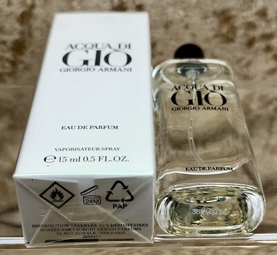 Acqua Di Gio Giorgio Armani For Men EDP 0.5 Fl Oz 15Ml. Travel