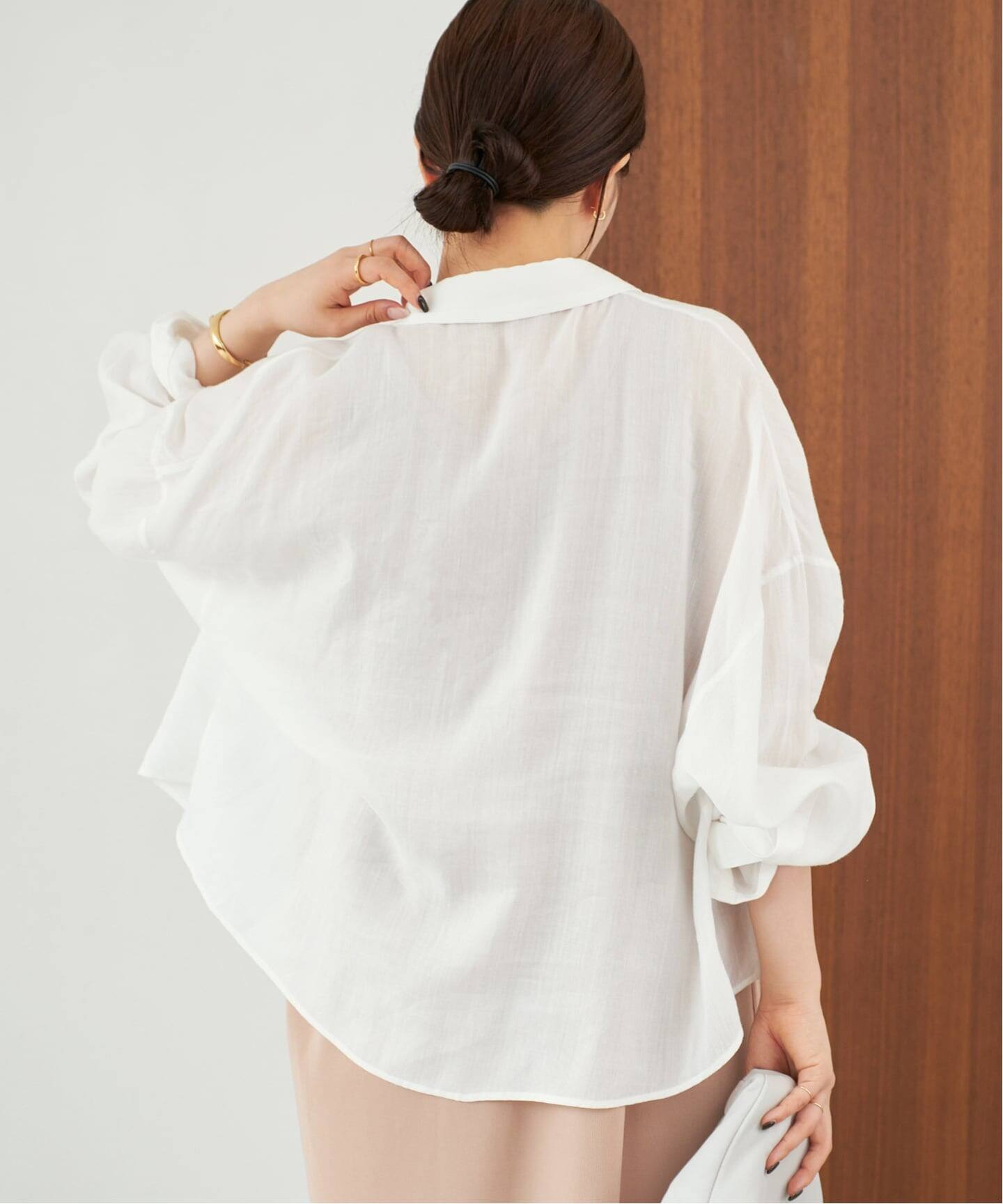 追加予約》RAMIE LYOCELL CROPPED シャツ（シャツ／ブラウス）｜Plage
