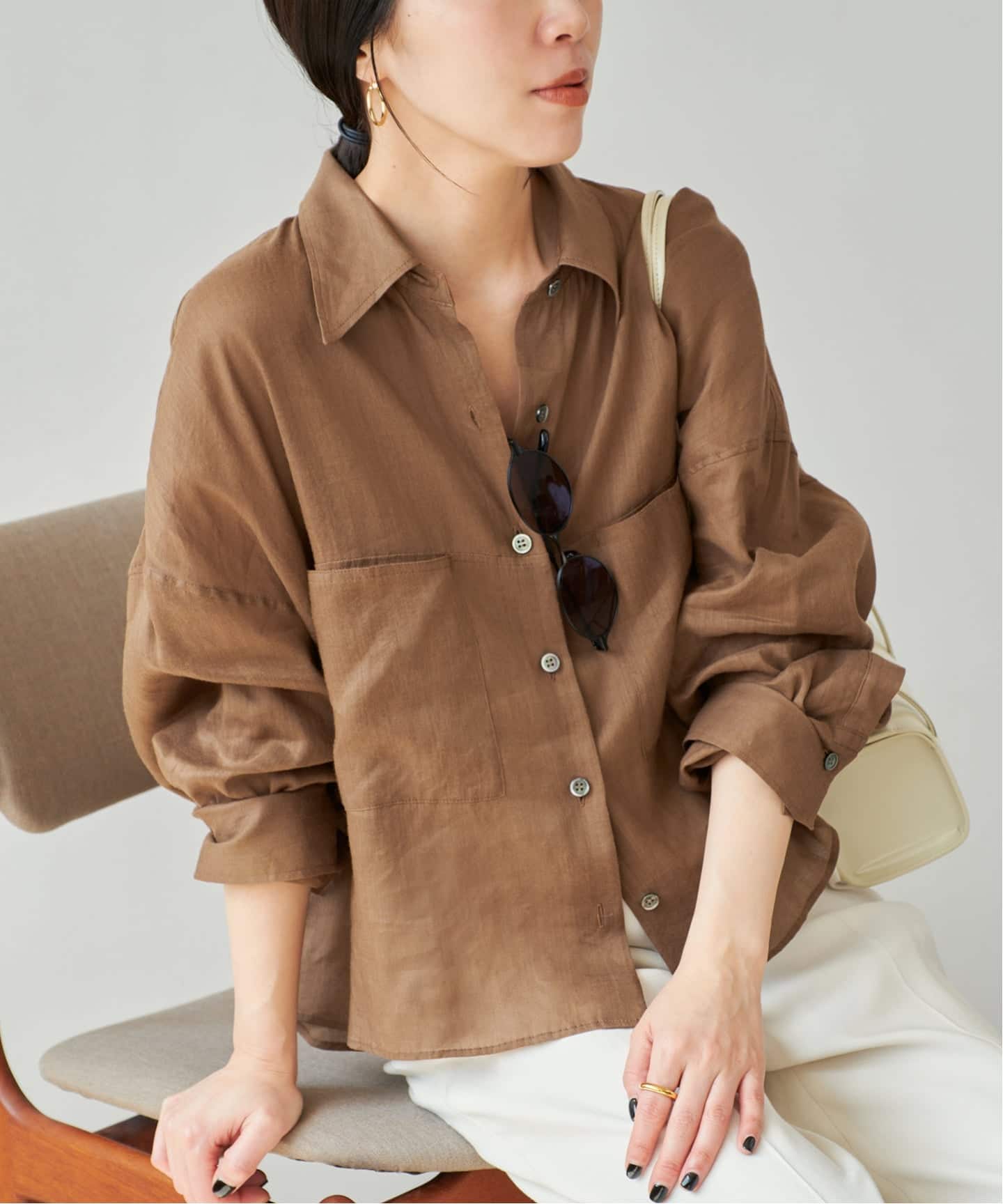 追加予約》RAMIE LYOCELL CROPPED シャツ 2（シャツ／ブラウス