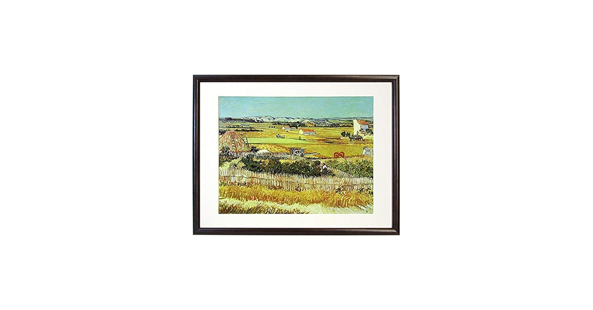 Amazon.co.jp: ゴッホ『ラ・クローの収穫』オフセット印刷 風景画 農村