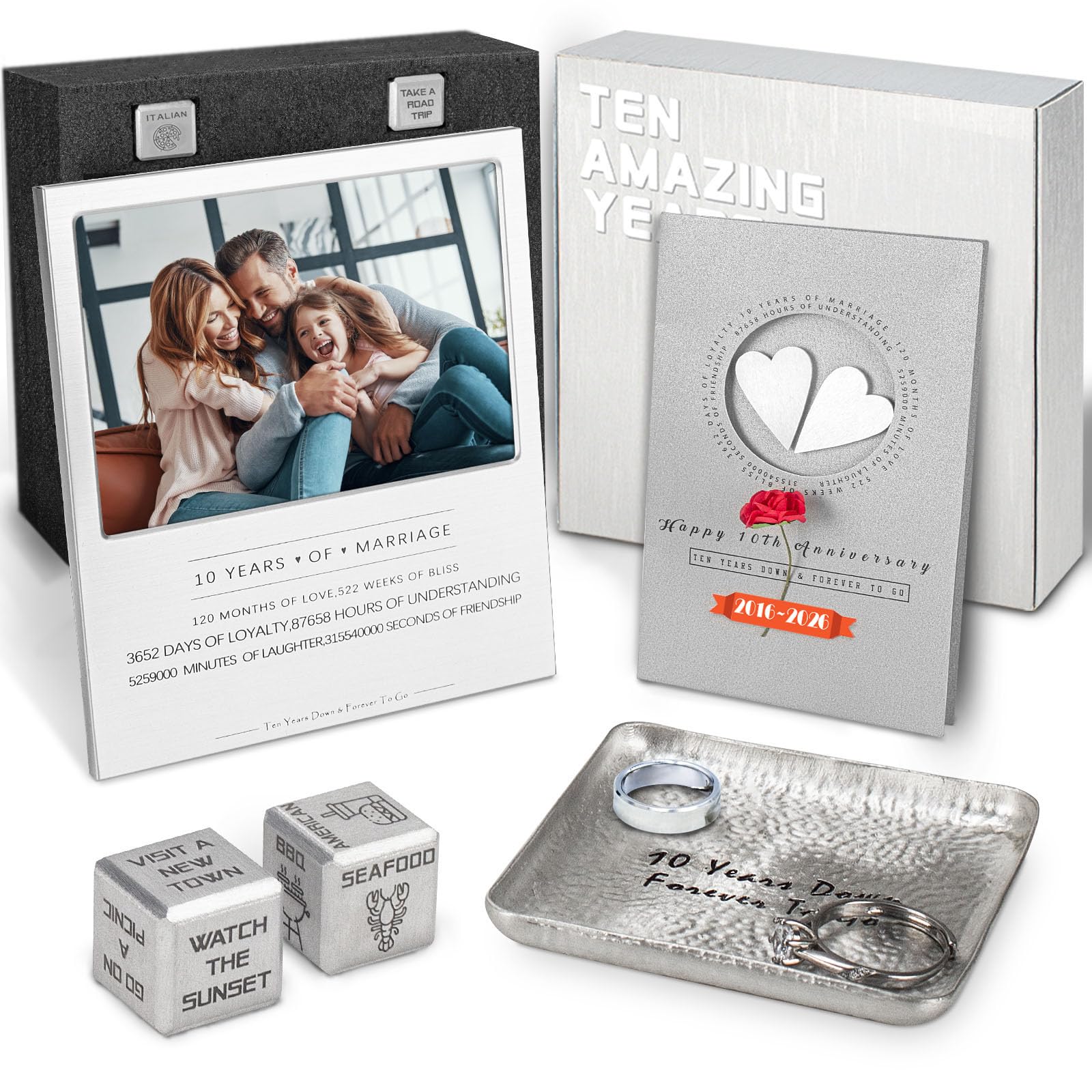 Amazon.com: Kipwake 10 Year Anniversary Tin Gifts For Him Her For