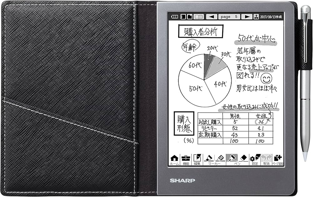 Amazon | シャープ 電子ノート ブラック系 WG-S50 | デジタルメモ