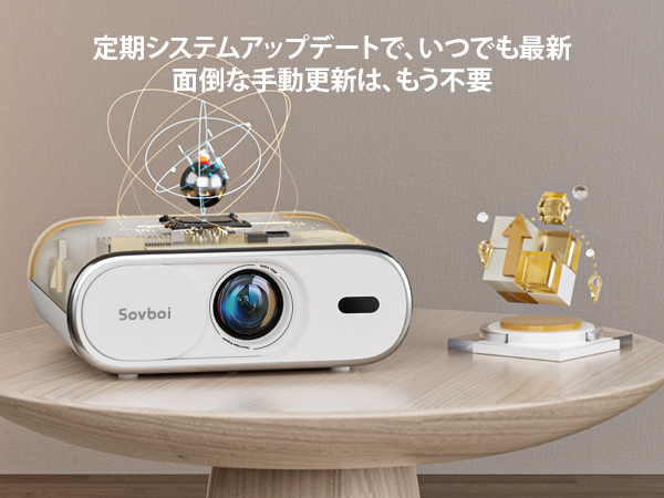 Amazon | 【Google TV搭載＆自動レンズカバー】Sovboi プロジェクター