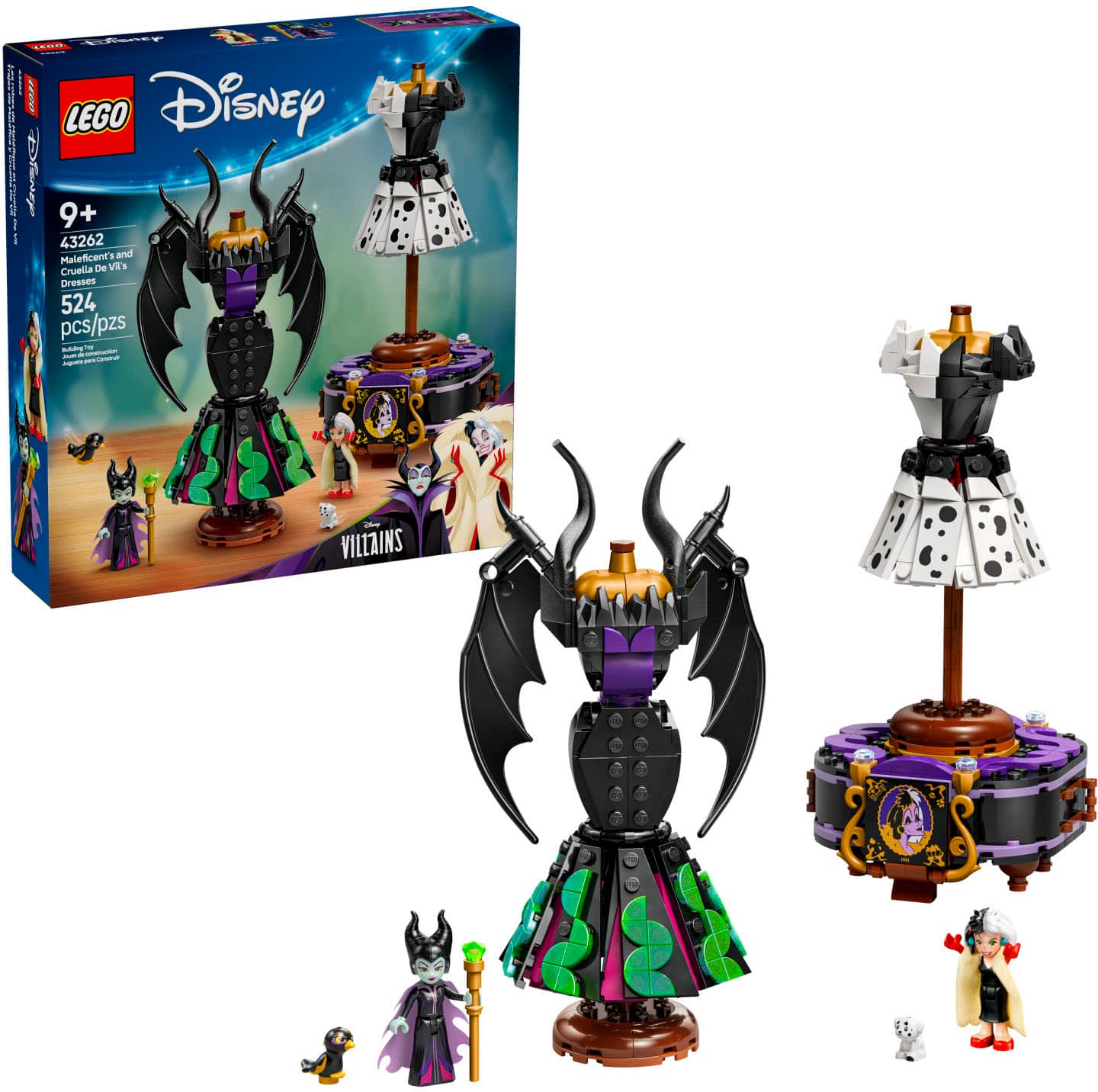 LEGO Disney Villains Maleficent's and Cruella De Vil's Dresses
