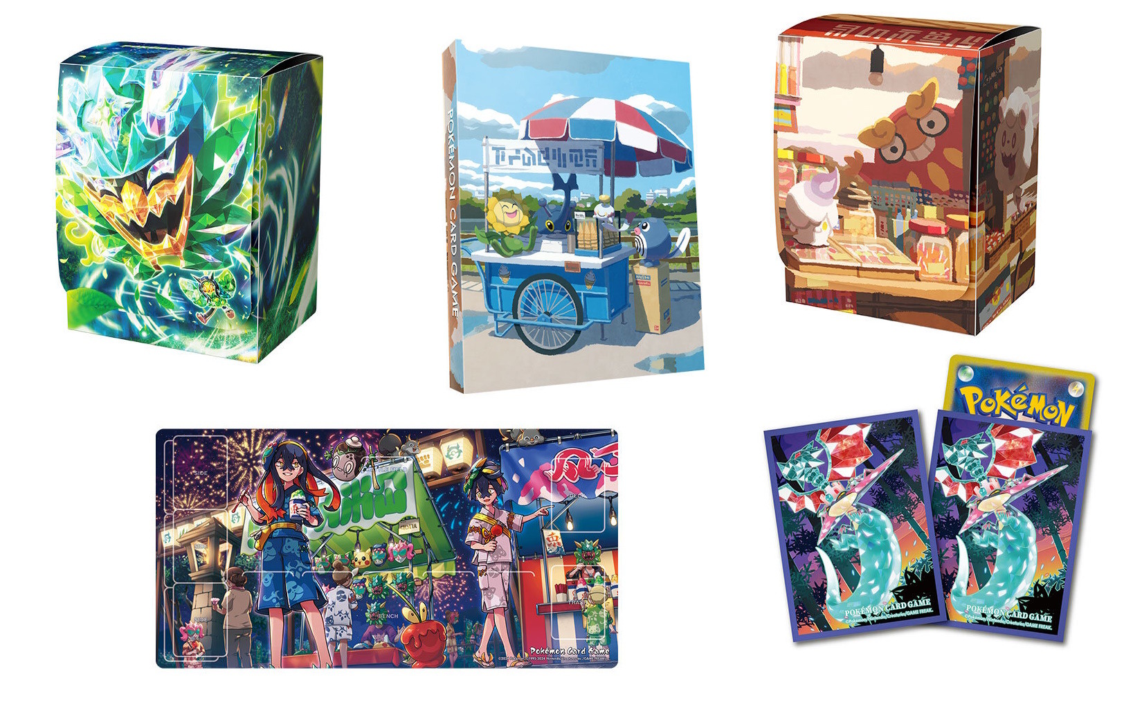 お祭りを楽しむ“ゼイユ＆スグリ”のプレイマットも！『ポケカ』4月26日