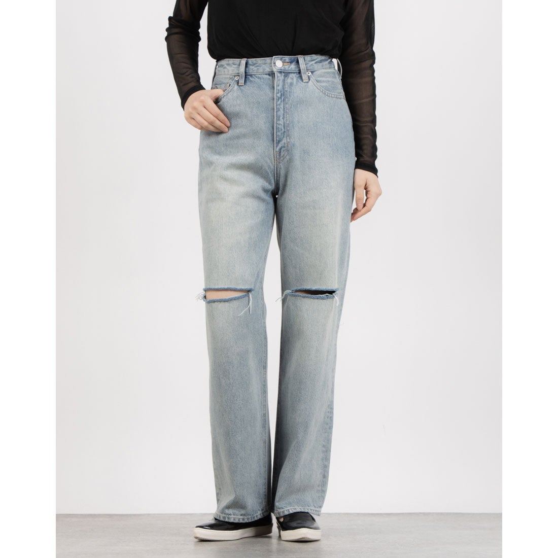 クラネ CLANE SLASH CUT DENIM PANTS （INDIGO） -ファッション通販