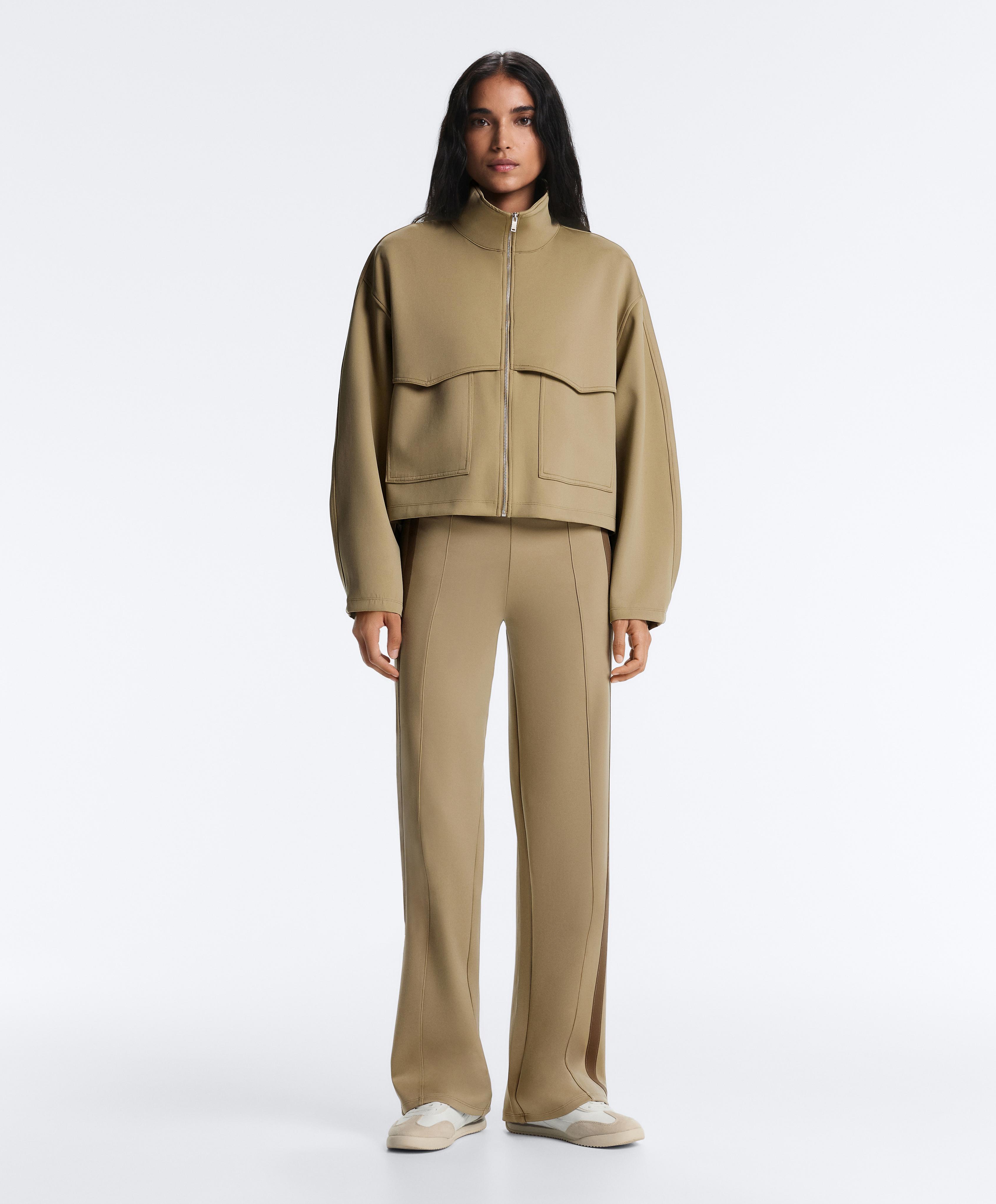 Boxy neoprene-effect jacket | OYSHO United States