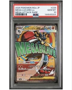 希少な3連番】メガルカリオex PSA10と9 - メルカリ