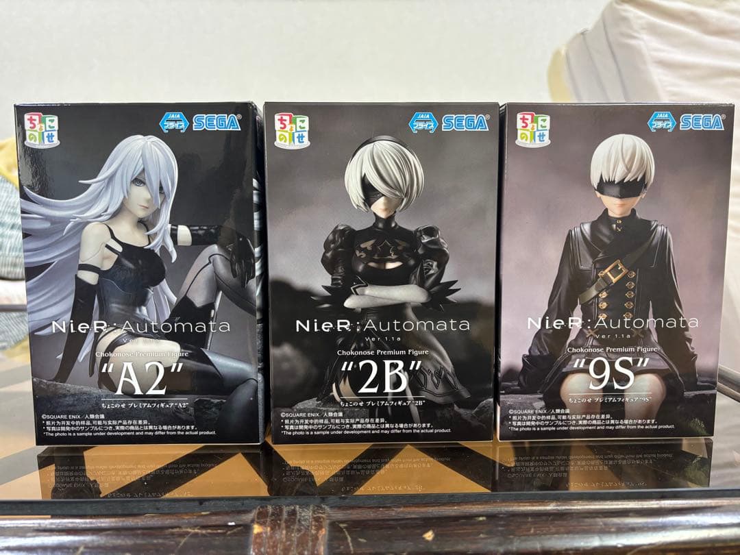 NieR:Automata Ver1.1a ちょこのせ 2B 9S A2 NieR:Automata Ver1.1a 2B & 9S & A2 Chokonose Premium Figure Set SEGA P