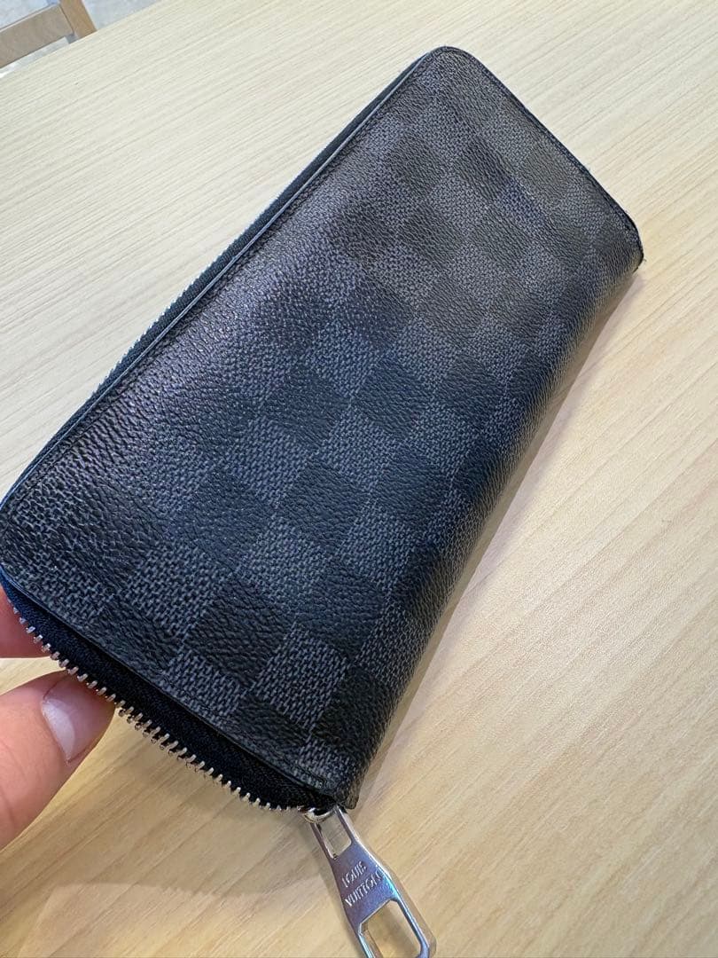 LOUIS VUITTON ブラック ダミエ柄 長財布 - メルカリ