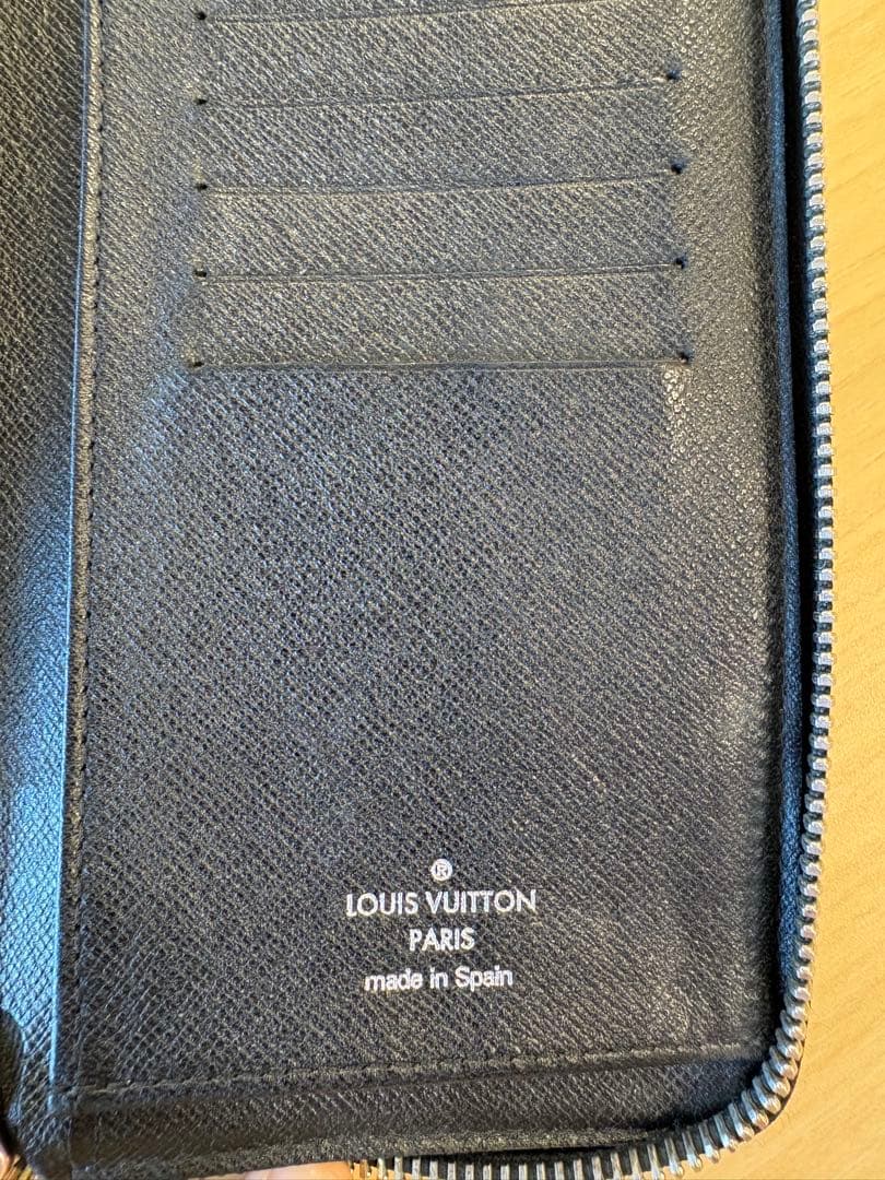 LOUIS VUITTON ブラック ダミエ柄 長財布 - メルカリ