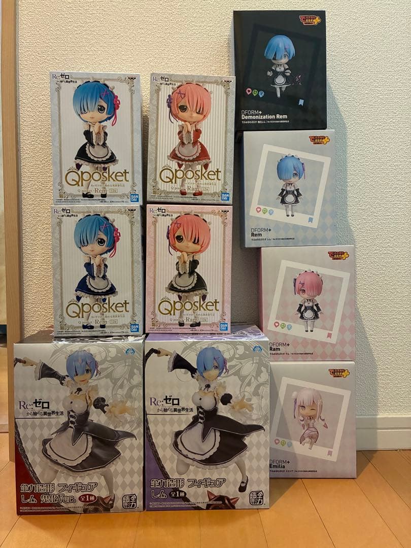 Re:ゼロ Q posket フィギュア10個セット リゼロ』ドール調アレンジが可愛い「Q posket」になったラムを撮り