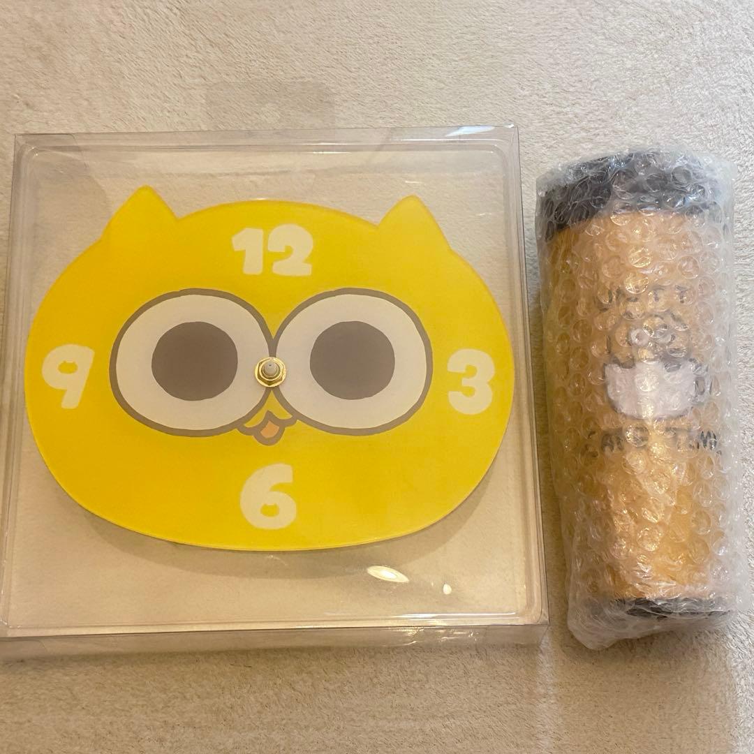 激レア うんたねこ くじ特賞 時計andタンブラーセット