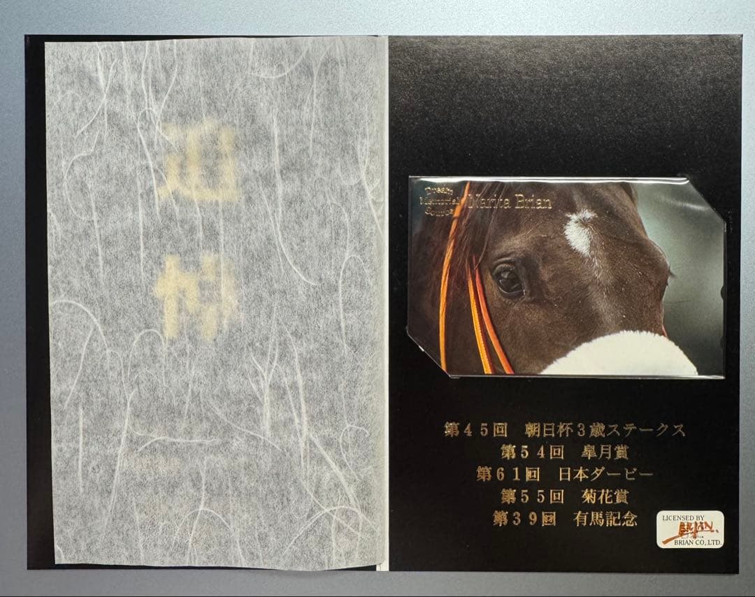 【激レア】関係者のみ配布ナリタブライアン 追悼記念Tカード 激レア】関係者のみ配布ナリタブライアン 追悼記念Tカード