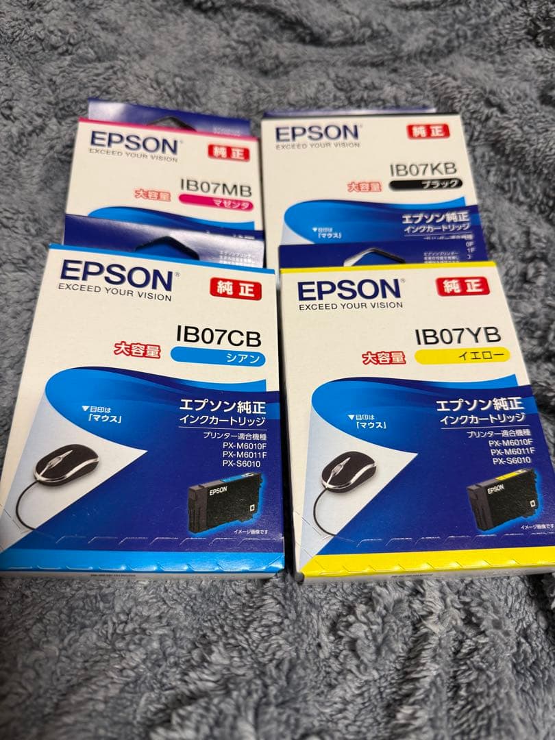 エプソン マウス IB07 4色セット 大容量 IB07CL4B (IB07Aの大容量) 4色セット エプソン 互換インク インク
