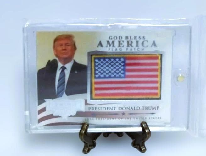 アメリカ大統領 ドナルド・トランプ 国旗パッチカード