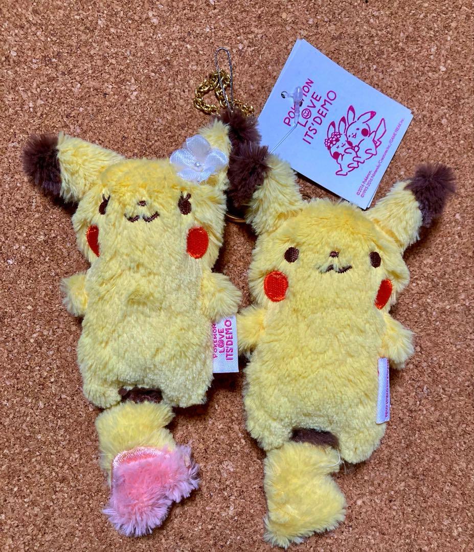 ポケモン公式イッツデモ限定ペアピカチュウぬいぐるみマスコットポケットモンスター イッツデモのポケモンたち😆❤️ ぬいぐるみとマスコットの