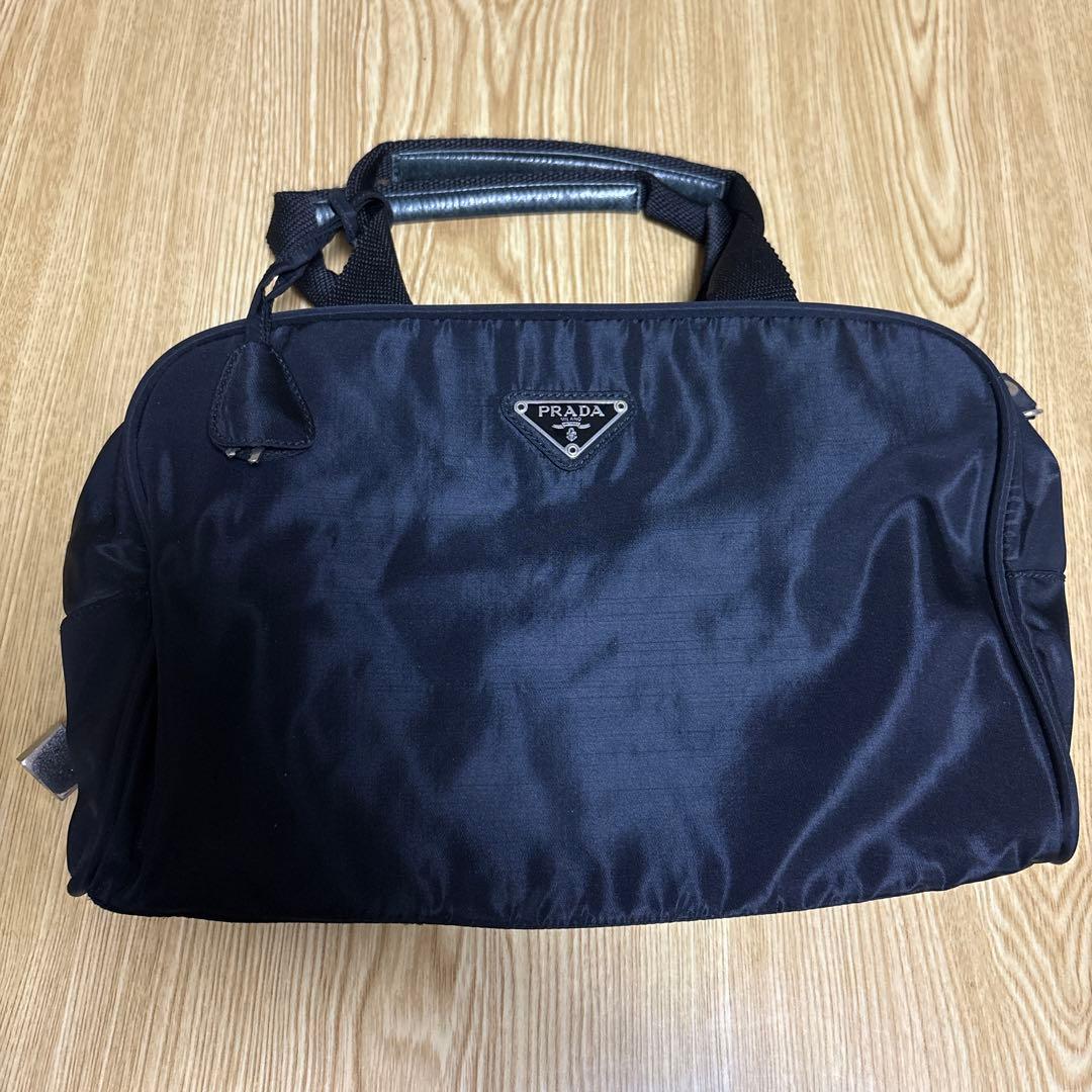 PRADA ブラックナイロン ボストンバッグ PRADA（プラダ） バッグ レディース メンズ ブランド ボストンバッグ