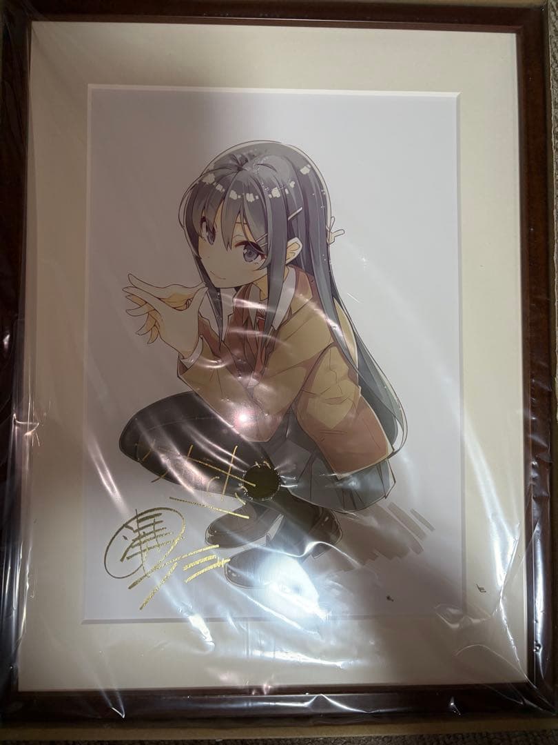 『青春ブタ野郎』シリーズ 著者＆イラストレーター箔押しサイン入り複製原画2019 Yahoo!オークション -「青春ブタ野郎 サイン」の落札相場・落札価格