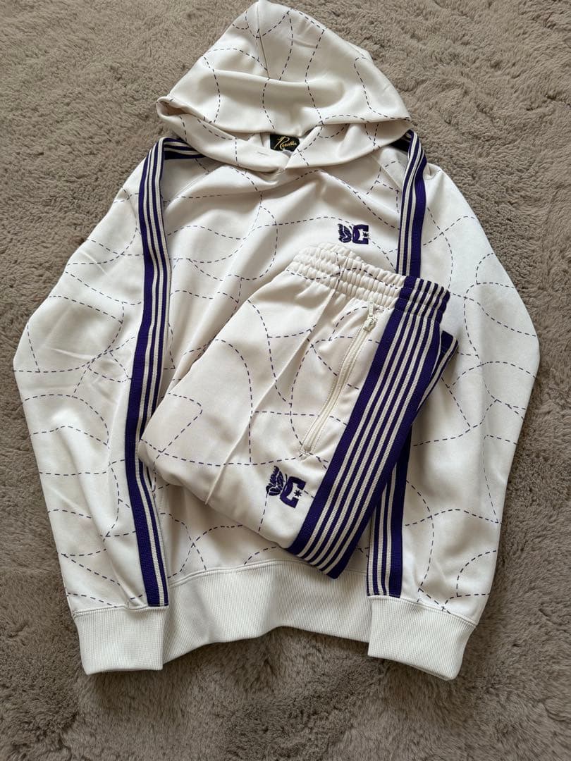 NEEDLES x DC SHOES セットアップ Needles】セットアップ DC SHOES ジャージ 白 黒 すぐ届く (Needles