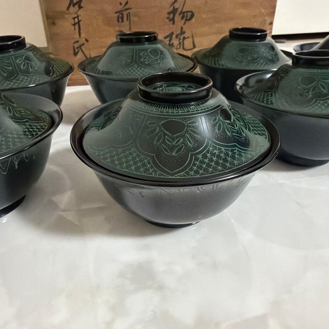 新品・未使用】輪島塗吸い物椀10脚セット ビンテージ食器 専用箱付き