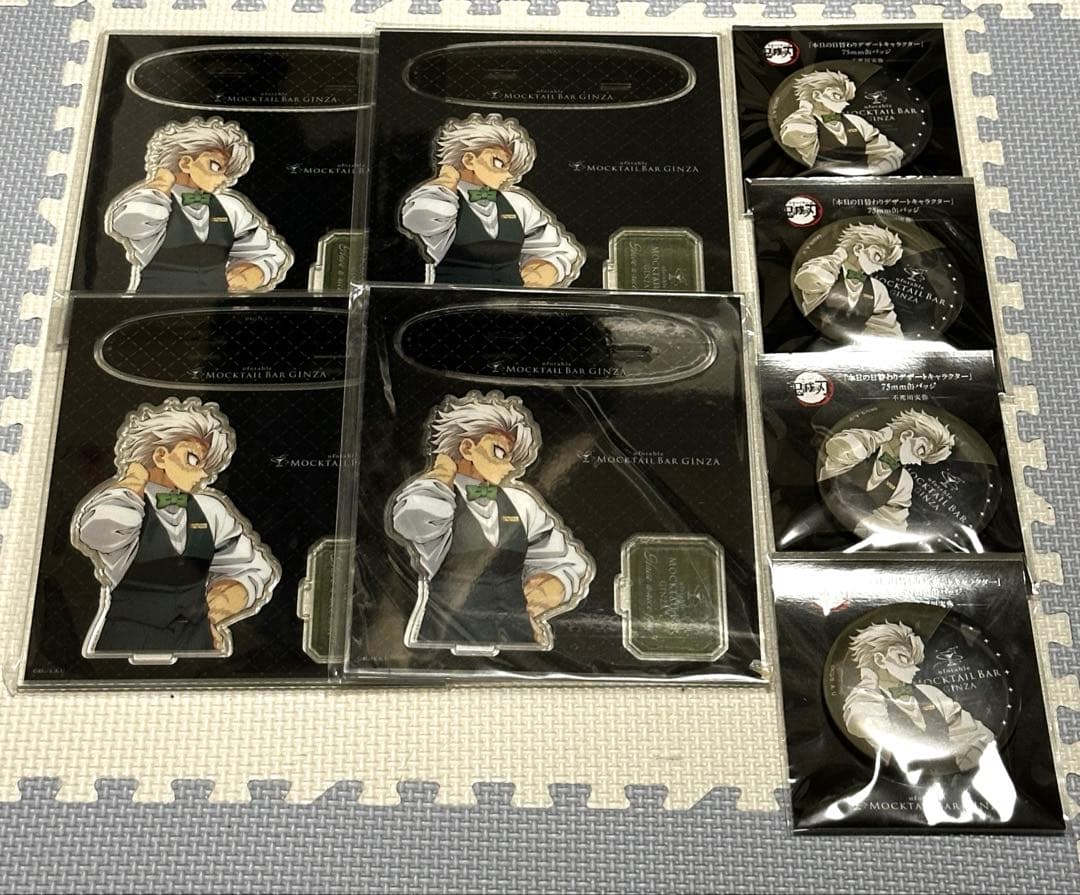 鬼滅の刃 不死川実弥 モクテルバー 日替わりデザート アクリルスタンド 缶バッジ 鬼滅の刃 不死川実弥 モクテルバー 日替わりデザート バストアップ