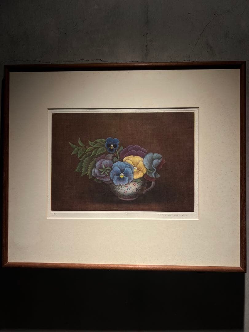 清水敦　【パンジー】　メゾチント　限定120