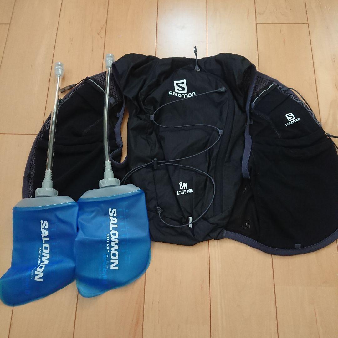 未使用ソフトフラスク付き SALOMON サロモン アクティブスキン8 SALOMON（サロモン） アクティブ スキン 8(フラスク付き) ACTIVE SKIN8
