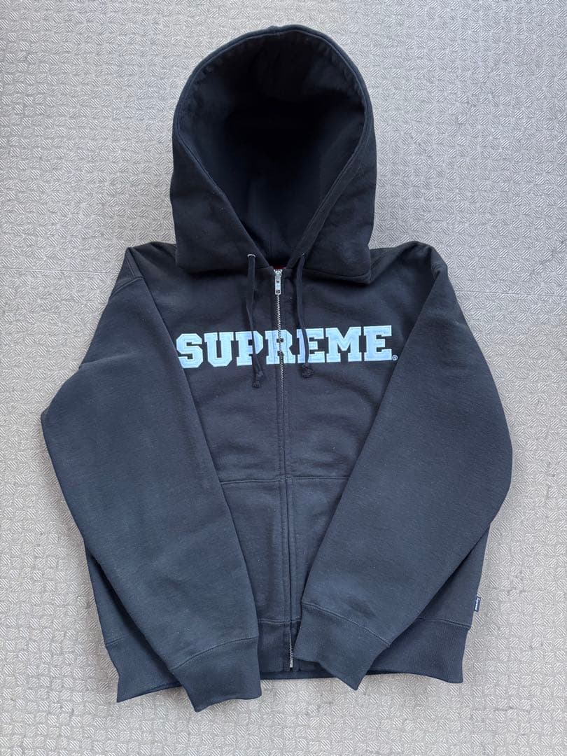 トップス SUPREME zip hoodies Supreme World Famous Zip Up Hooded Sweatshirt Black Medium S/S 18