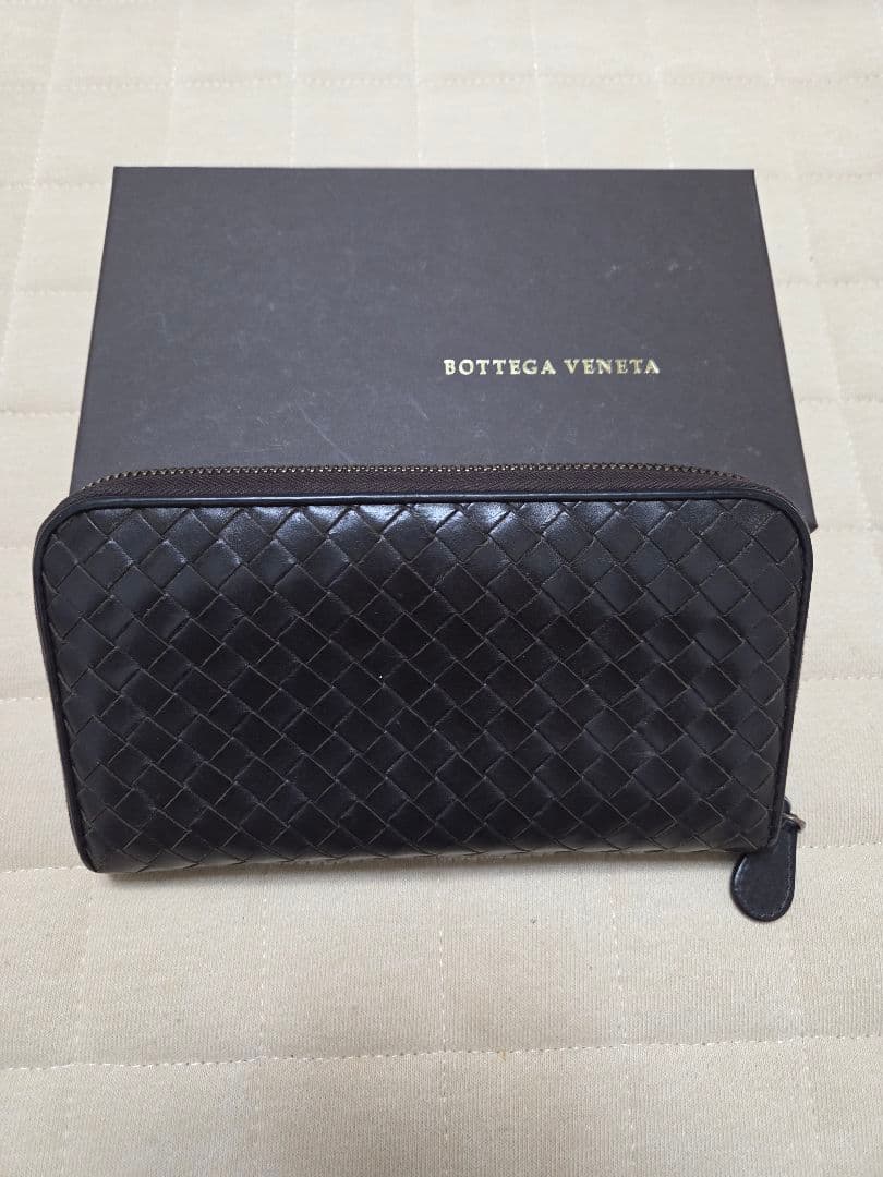 BOTTEGA VENETA 茶色 長財布 BOTTEGA VENETA（ボッテガ・ヴェネタ） 中古 長財布ラウンドファスナー